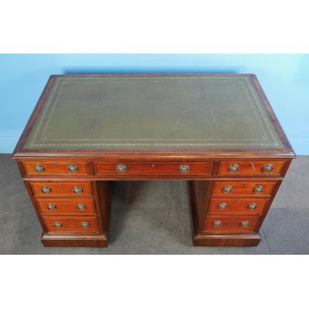 Viktorianischer Mahagoni Schreibtisch Massivholz antik ca 1840