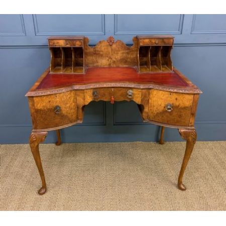 Nussbaum Schreibtisch Massivholz antik ca 1910