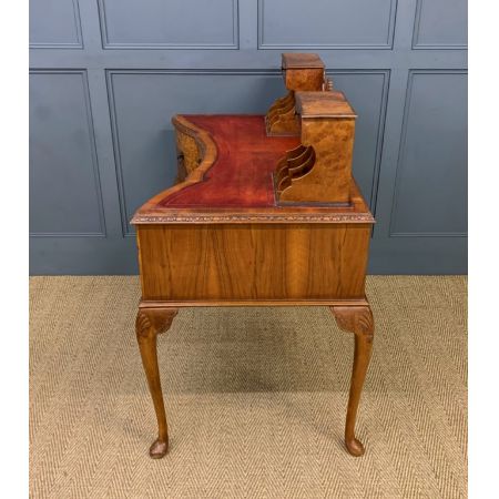 Nussbaum Schreibtisch Massivholz antik ca 1910