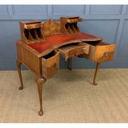 Nussbaum Schreibtisch Massivholz antik ca 1910