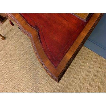 Nussbaum Schreibtisch Massivholz antik ca 1910