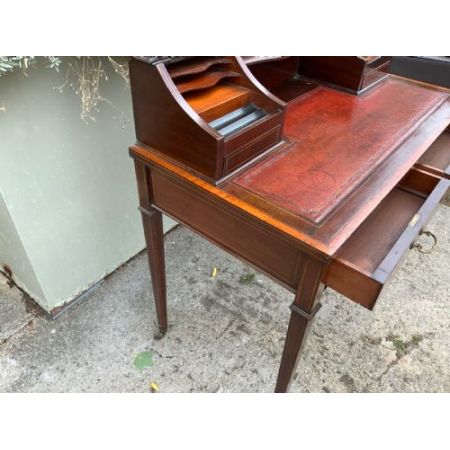 Mahagoni Schreibtisch Satinwood Massivholz antik ca 1890