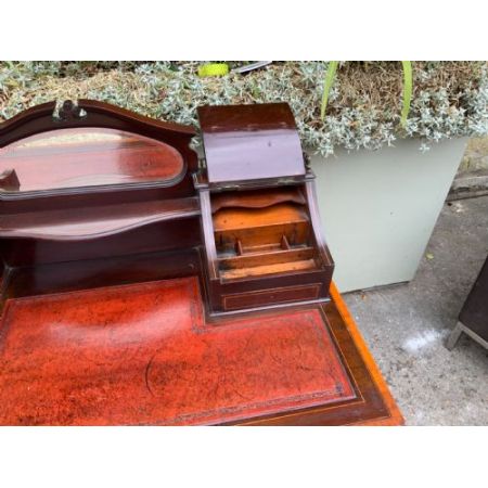 Mahagoni Schreibtisch Satinwood Massivholz antik ca 1890