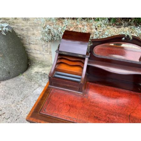 Mahagoni Schreibtisch Satinwood Massivholz antik ca 1890