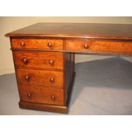 Eichen Schreibtisch Massivholz antik ca 1910