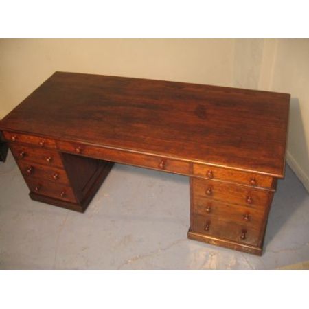 Eichen Schreibtisch Massivholz antik ca 1910