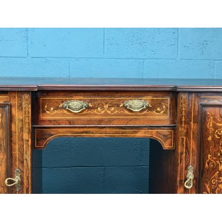 Viktorianischer Palisander Schreibtisch Massivholz antik ca 1890