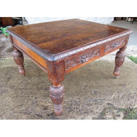 Viktorianischer Eichen Schreibtisch Massivholz antik ca 1880