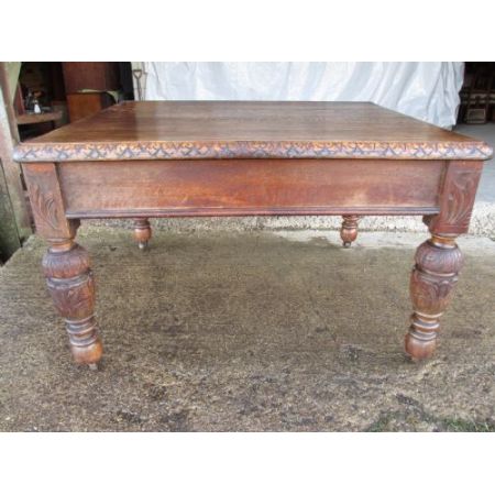 Viktorianischer Eichen Schreibtisch Massivholz antik ca 1880