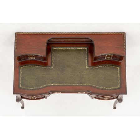 Chippendale Mahagoni Schreibtisch Massivholz antik ca 1890