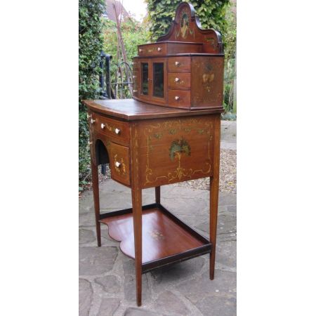 Mahagoni Bonheur du Jour/Schreibtisch Massivholz antik ca 1900