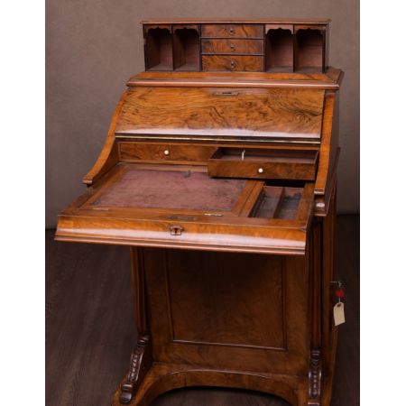 Viktorianischer Nussbaum Davenport Massivholz antik ca 1870