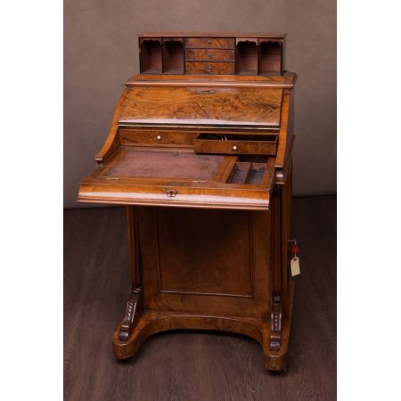 Viktorianischer Nussbaum Davenport Massivholz antik ca 1870