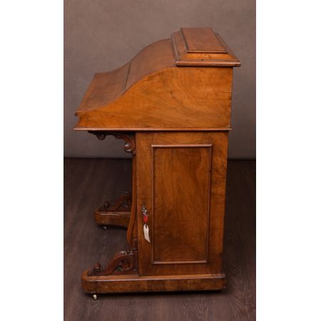 Viktorianischer Nussbaum Davenport Massivholz antik ca 1870