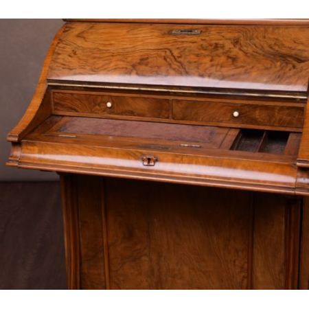 Viktorianischer Nussbaum Davenport Massivholz antik ca 1870