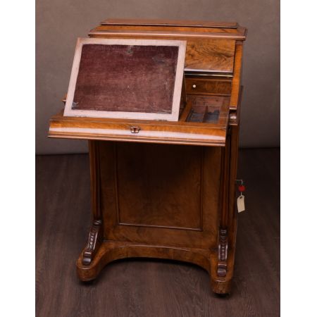 Viktorianischer Nussbaum Davenport Massivholz antik ca 1870