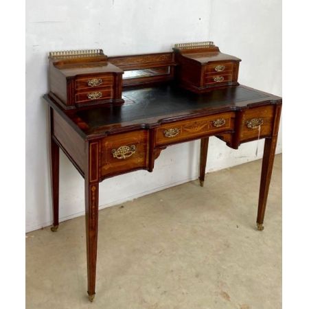 Viktorianischer Palisander Schreibtisch Massivholz antik ca 1890