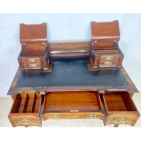 Viktorianischer Palisander Schreibtisch Massivholz antik ca 1890