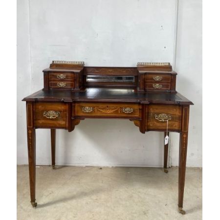 Viktorianischer Palisander Schreibtisch Massivholz antik ca 1890