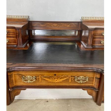 Viktorianischer Palisander Schreibtisch Massivholz antik ca 1890