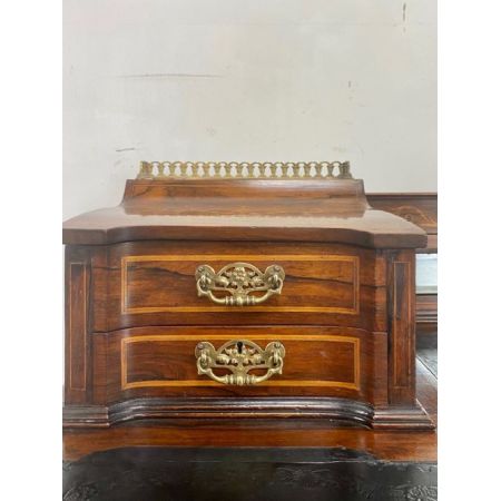 Viktorianischer Palisander Schreibtisch Massivholz antik ca 1890