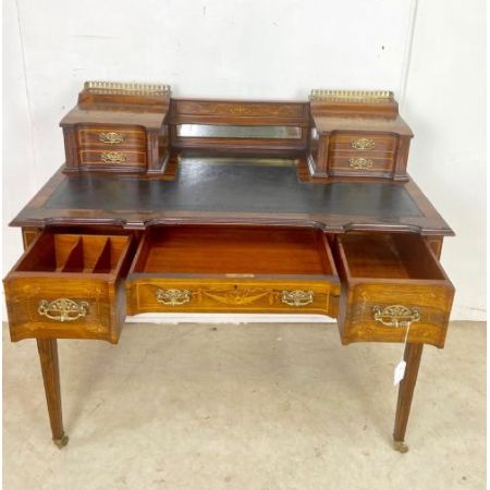 Viktorianischer Palisander Schreibtisch Massivholz antik ca 1890