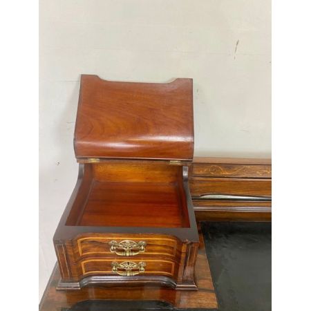 Viktorianischer Palisander Schreibtisch Massivholz antik ca 1890