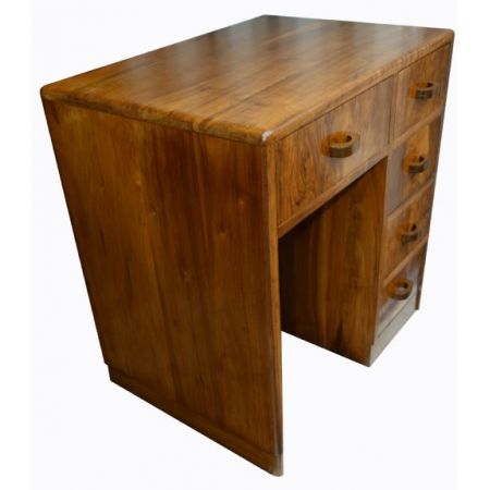 Art Deco Nussbaum Schreibtisch Massivholz antik ca 1930