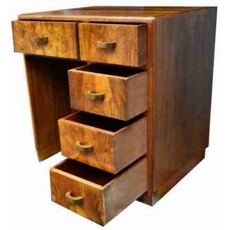 Art Deco Nussbaum Schreibtisch Massivholz antik ca 1930