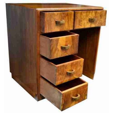 Art Deco Nussbaum Schreibtisch Massivholz antik ca 1930