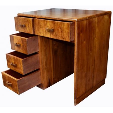 Art Deco Nussbaum Schreibtisch Massivholz antik ca 1930