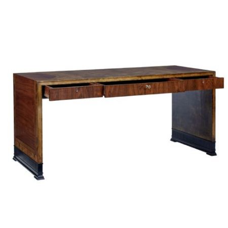Art Deco Mahagoni Schreibtisch Massivholz antik ca 1930
