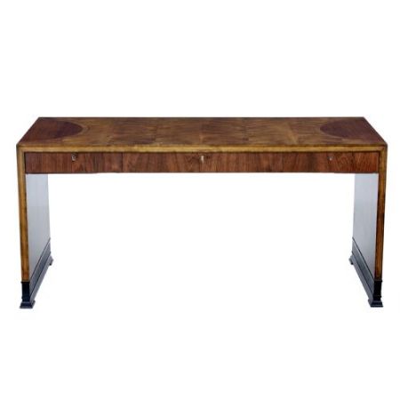 Art Deco Mahagoni Schreibtisch Massivholz antik ca 1930