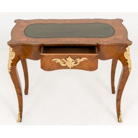 Nussbaum Schreibtisch Massivholz antik ca 1860