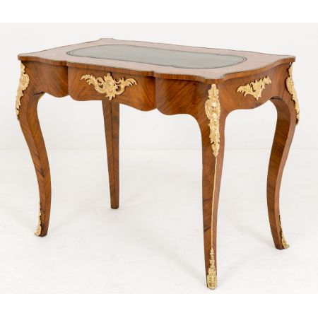 Nussbaum Schreibtisch Massivholz antik ca 1860