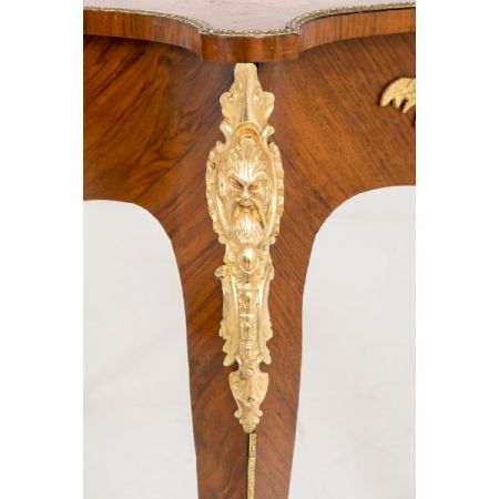 Nussbaum Schreibtisch Massivholz antik ca 1860