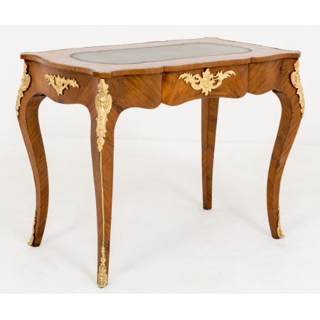 Nussbaum Schreibtisch Massivholz antik ca 1860