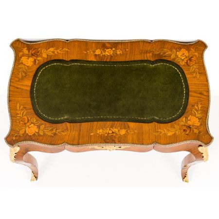 Nussbaum Schreibtisch Massivholz antik ca 1860