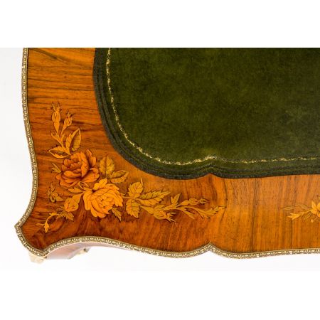 Nussbaum Schreibtisch Massivholz antik ca 1860