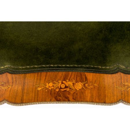 Nussbaum Schreibtisch Massivholz antik ca 1860