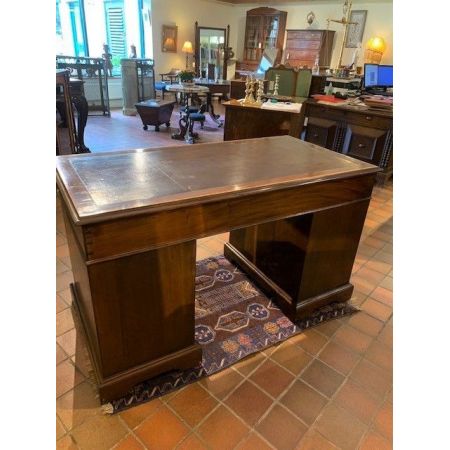 Edwardianischer Mahagoni Schreibtisch Massivholz antik ca 1910