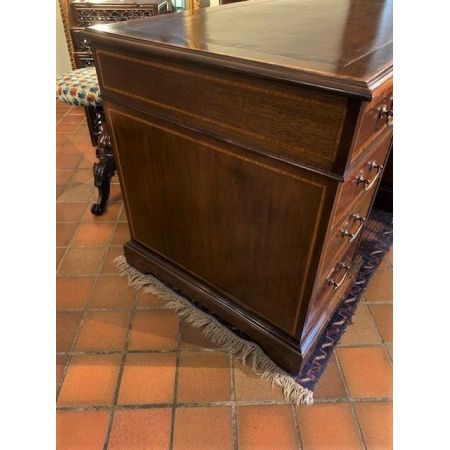 Edwardianischer Mahagoni Schreibtisch Massivholz antik ca 1910