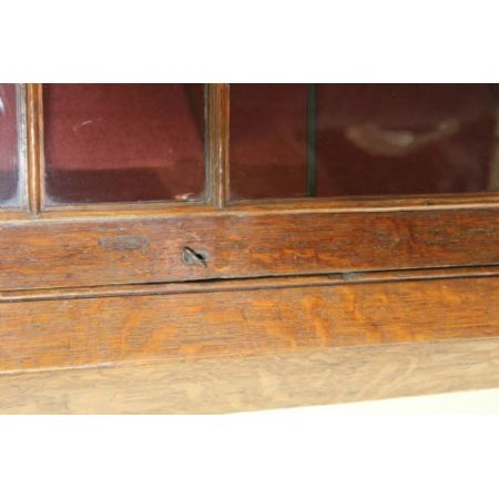 antiker Hängeeckschrank aus Eiche und Mahagoni Massivholz 19. Jahrhundert