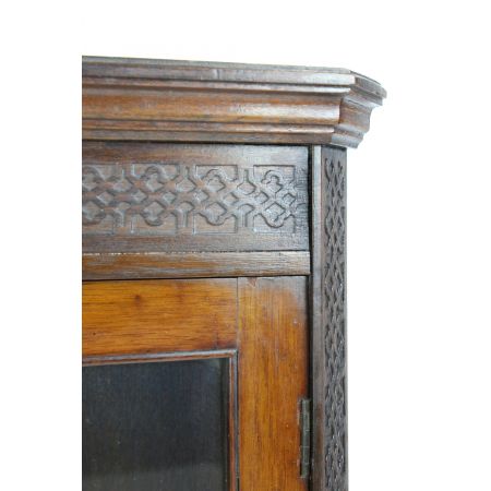 antiker Eckschrank aus Mahagoni Massivholz 1905