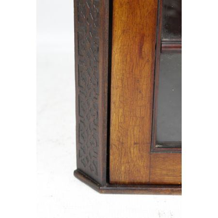 antiker Eckschrank aus Mahagoni Massivholz 1905