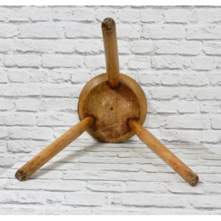 Antiker Melkstuhl aus Bergahorn und Eschenholz