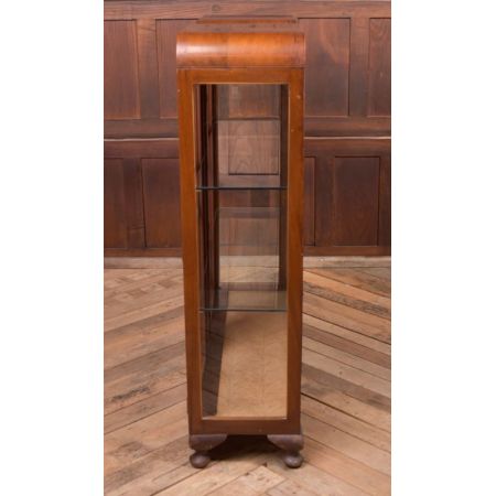 walnut chinoiserie decorated display cabinet