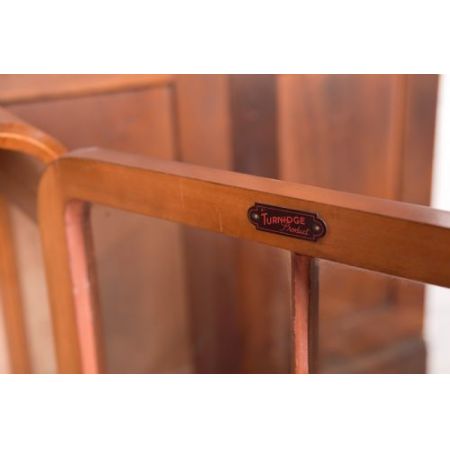 walnut chinoiserie decorated display cabinet