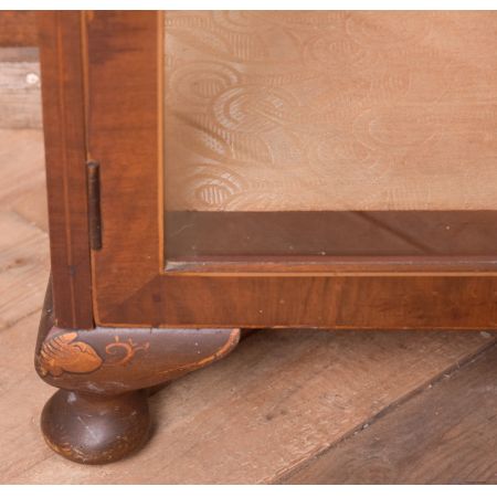 walnut chinoiserie decorated display cabinet