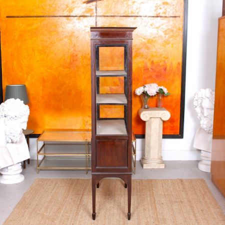 antiker Bücherschrank Buchsbaum mit Mahagoni-Glasur Massivholz 1900